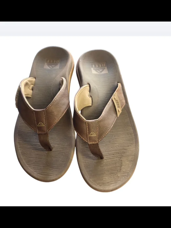 REEF Men’s Santa Ana Flip Flops Brown Size 8 - Picture 3 of 5